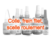 Colle, frein filet, scelle roulement