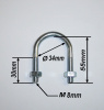 Etrier inox pour tube � 34 mm