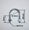 Etrier inox pour tube � 42 mm