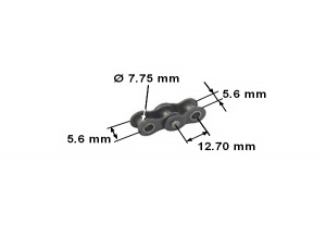 Attache de chane de transmission (demi-maillon pas de 12.7)