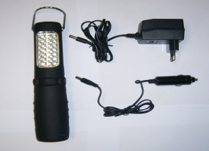 Baladeuse 21 leds + torche 5 leds sans fil ,rechargeable