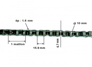 Chane de transmission (pas de 15.8)