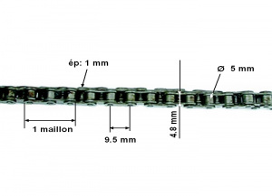 Chane de transmission (pas de 9.5)