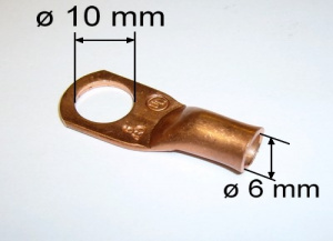Cosse cuivre batterie Ø 10 mm