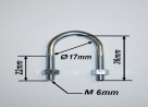 Etrier acier pour tube Ø 17 mm