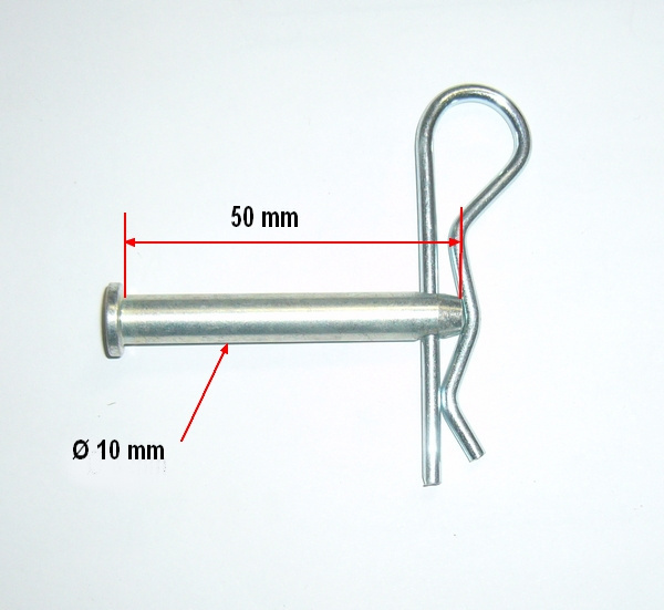 Goupille de sécurité Ø 10 mm X 50 mm, l'unité -  : Pièces  détachées pour Buggy, PGO, SECMA, OXOBIKE