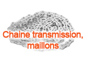 Chane transmission, maillons, attache rapide