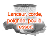 Lanceur corde poulie poigne ressort