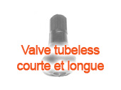 Valve tubeless courte et longue