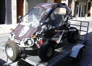 Jeu de portes droite et gauche pour capote de buggy PGO 250