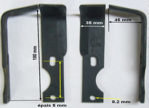 Lot de 7 couteaux de fraise (4 droits et 3 gauches)