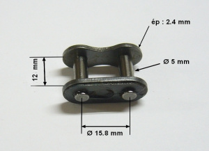 Maillon attache rapide standard pour chane en 520 (pas de 15.8)