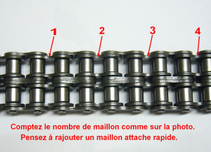 Maillon de chane double de transmission pour buggy Chinois XINLING-DAZON-KINROAD