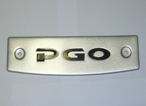 Plaque m�tallique avant avec logo pour buggy PGO 150/200/250