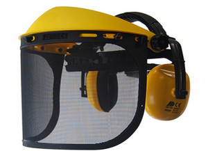 Visire de protection, cran grillag extra large avec casque anti-bruit